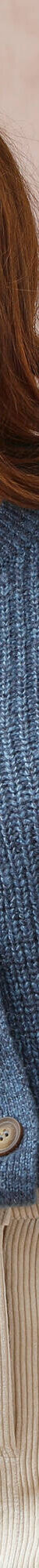 Cardigan boutonné maille anglaise manches longues (bleu chiné) Cardigan boutonné maille anglaise manches longues (bleu chiné)